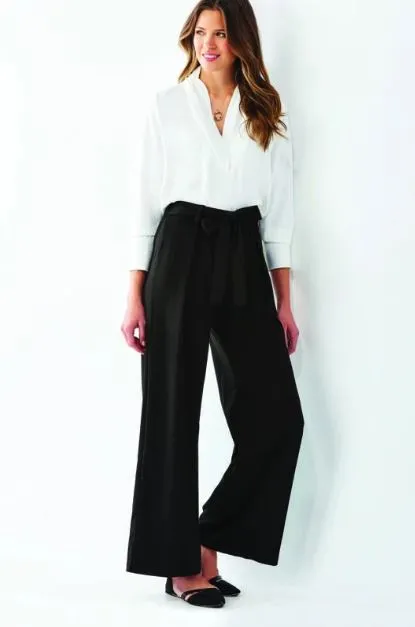 Belted Wide Leg Pants