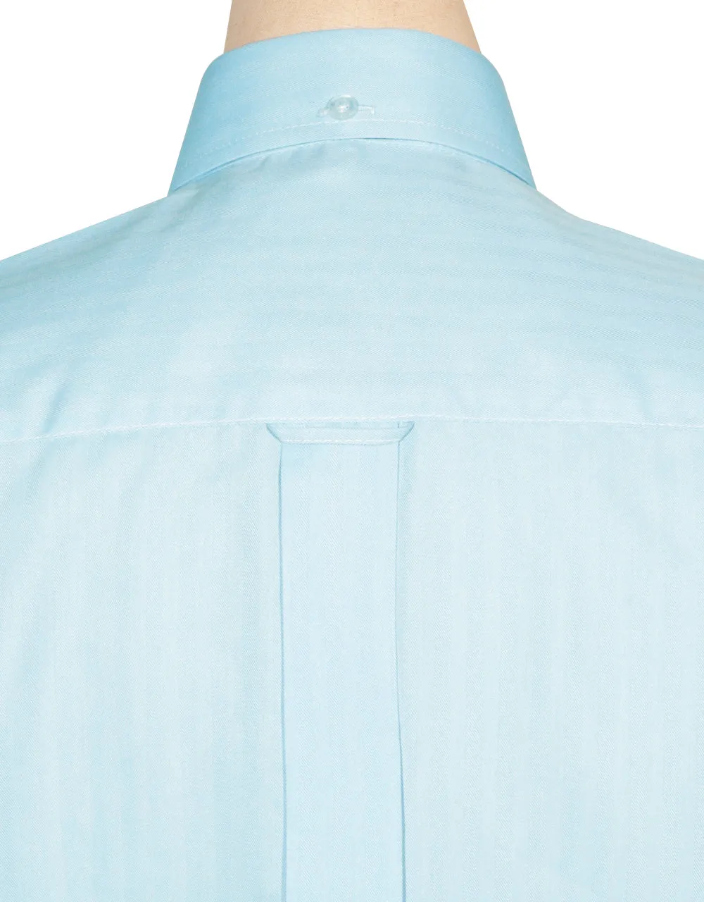 Button Down Shirt -  Light Blue Herringbone Shirt