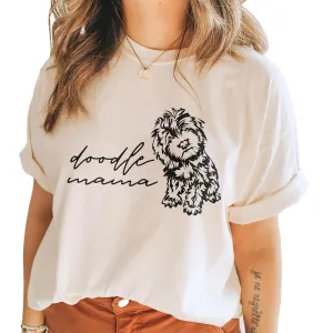 Doodle Mama Shirt, Cute Golden Doodle Pet Parent T-Shirt, Dog Mom Gift, Dog Lover Shirt, Unisex Short Sleeve Graphic Tee