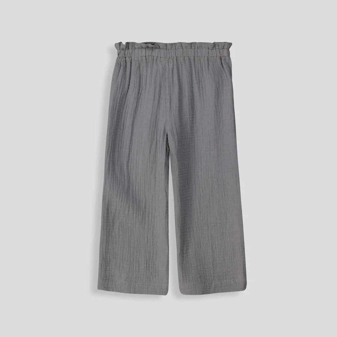 Girls Elasticated Pants _ 153580 _ Charcoal