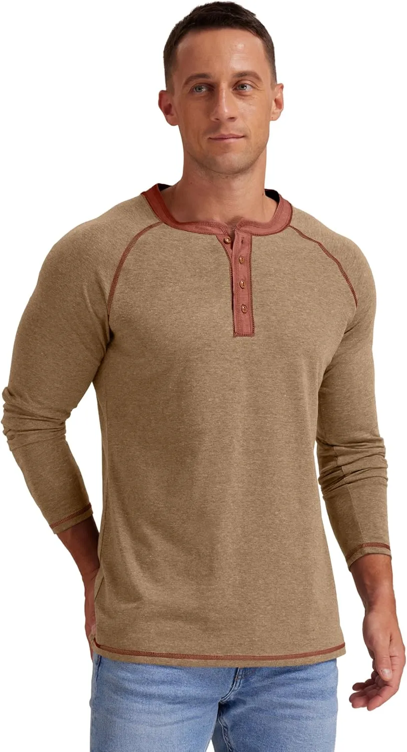 Sailwind Mens Henley Long/Short Sleeve T-Shirt Cotton Casual Shirt