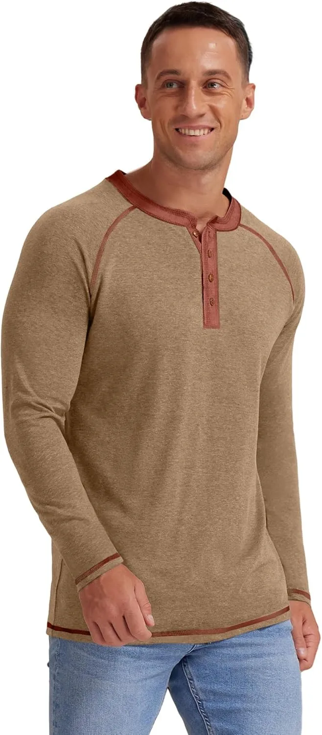 Sailwind Mens Henley Long/Short Sleeve T-Shirt Cotton Casual Shirt