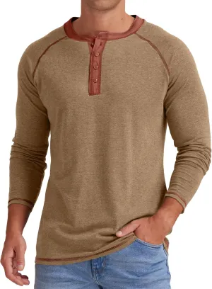 Sailwind Mens Henley Long/Short Sleeve T-Shirt Cotton Casual Shirt
