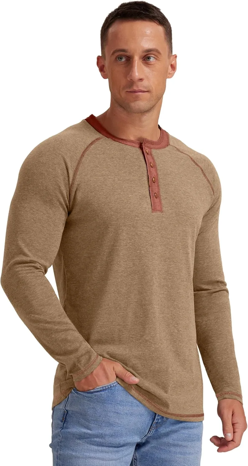 Sailwind Mens Henley Long/Short Sleeve T-Shirt Cotton Casual Shirt