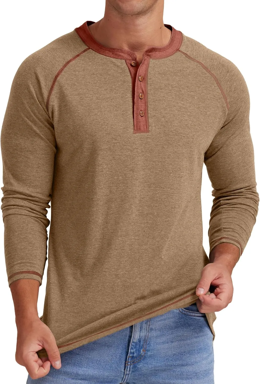 Sailwind Mens Henley Long/Short Sleeve T-Shirt Cotton Casual Shirt