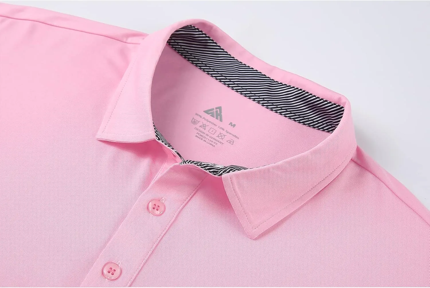 V VALANCH Mens Golf Polo Shirt Short Sleeve Performance Moisture-Wicking Cationic Shirt Casual Sports Tennis Shirt