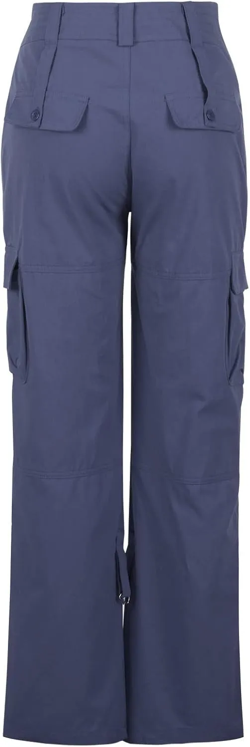 Womens Cargo Pants Fashion High Rise Y2K Parachute Pants Baggy Straight Wide Leg Trousers Streetwear with Pockets